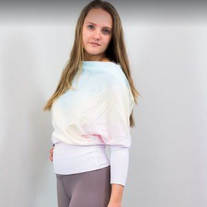 Ombre Boat Neck on or off the Shoulder Top